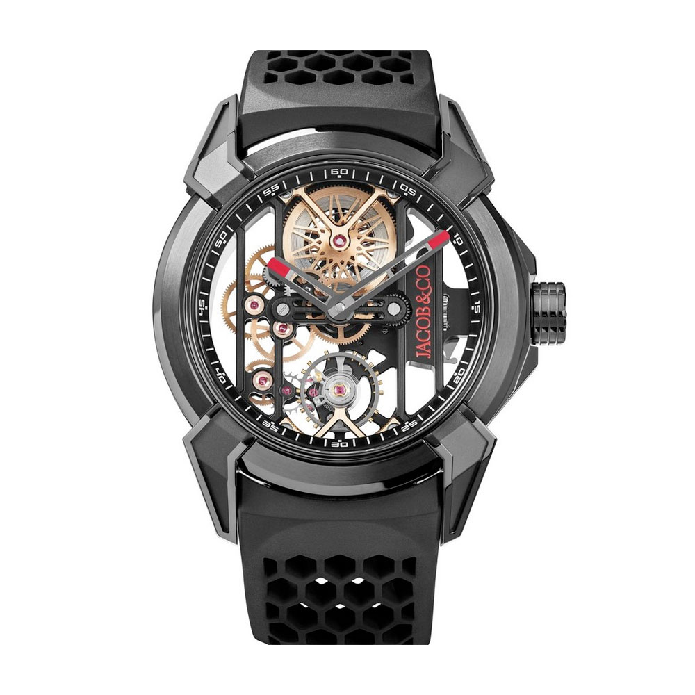 Jacob & Co. Epic X Skeleton Hand-Wound Black Titanium Watch